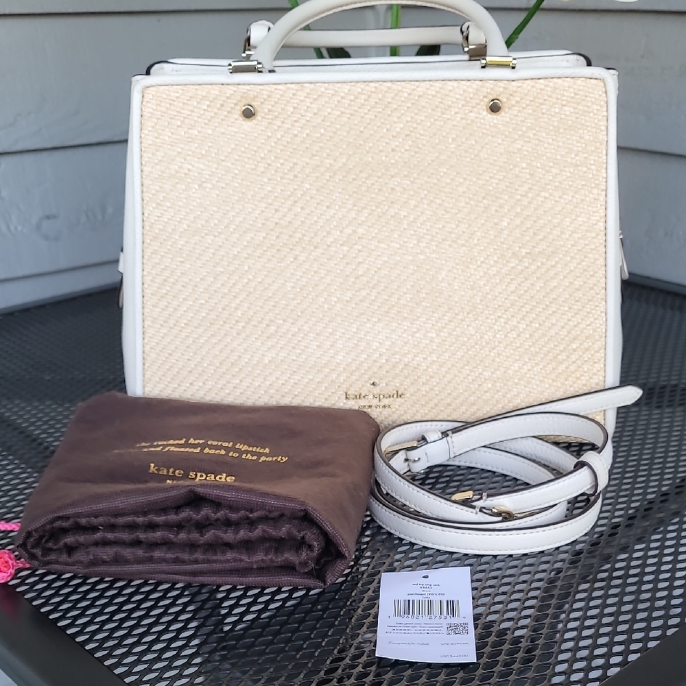 Kate Spade Cream and Tan Satchel With Gold Tone Accents - Picture 11 of 15